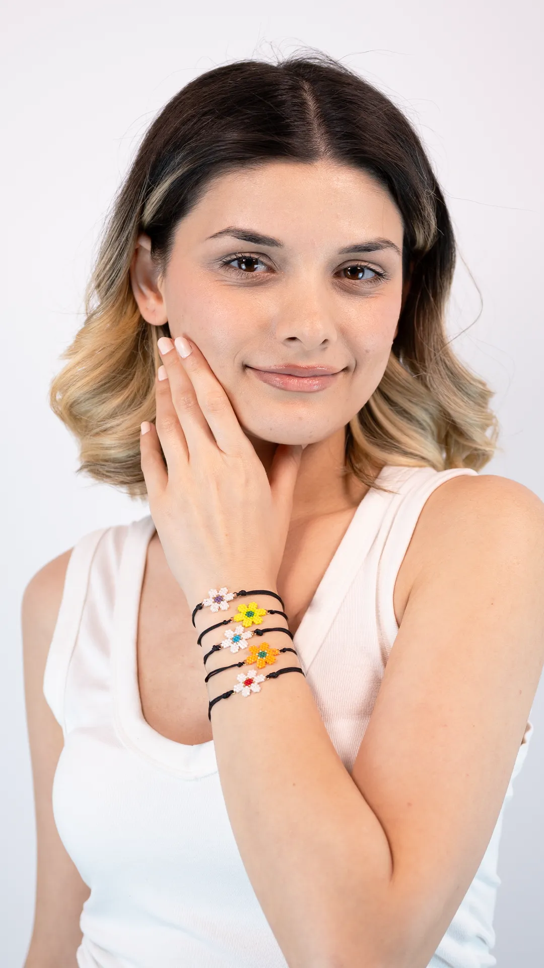 Çiçek Motifli Miyuki Bileklik